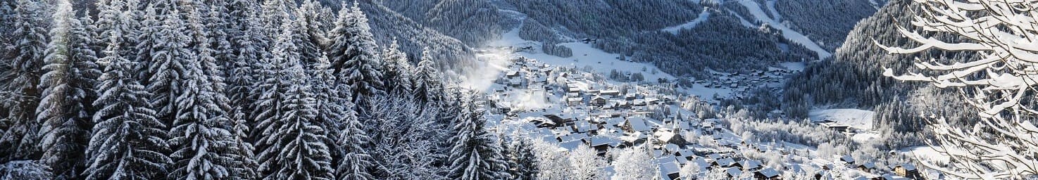 Winter in Chatel Mountain resort