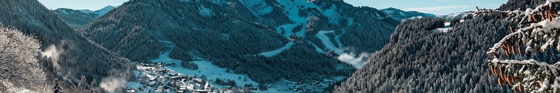 Winter view of Châtel France