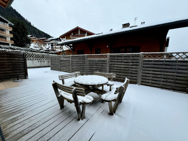 Apartment in Chalet l'Ourson, Chatel, Terrace in winter, Mountain village atmosphere 74