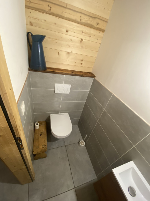 Appartement dans chalet la clairière, toilette, Châtel Les Portes du Soleil