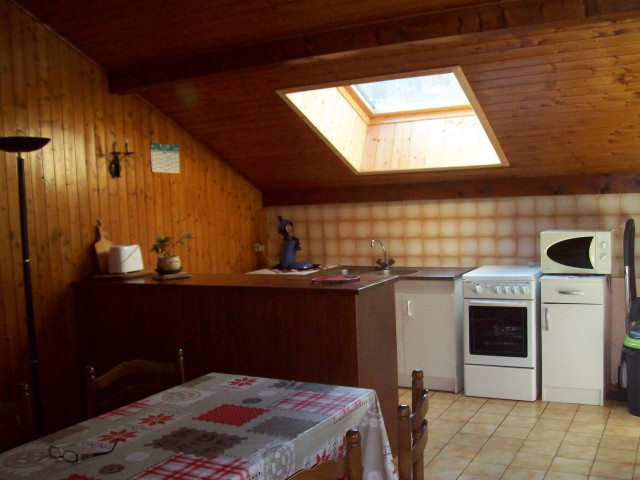 Appartement dans chalet le Bivouac, Cuisine et salle à manger, Châtel Télésiège 74