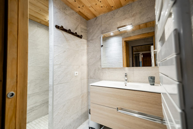 Apartment in chalet les Boudimes, Shower room, Chatel Ski slopes