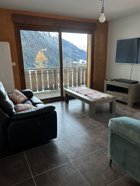 Apartment Clos des Oursons, Living room, Ski pass 74390