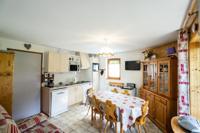 Appartement dans résidence Fuchsia, Séjour et salle à manger, Châtel Haute-Savoie