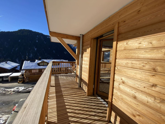 Appartement Les Perles de Savoie A205 à Châtel, terrasse vue montagne