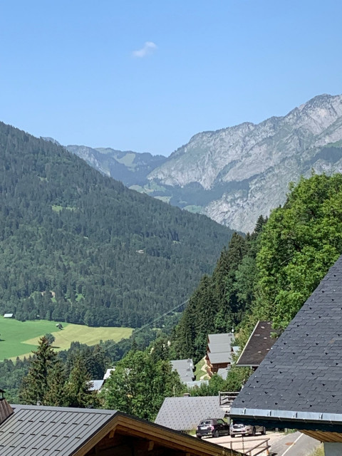 Apartment The Sorbiers n°7, Balcony view in summer, Châtel Savoyard cottage