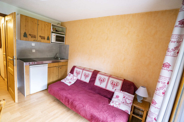 Apartment Linga 201A, equipped living room, Châtel Vallée d'Abondance