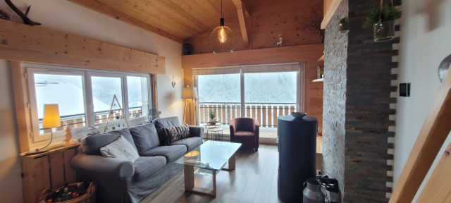 Apartment n°16 in residence Champs Fleuris, Living room, Chatel, Portes du Soleil	