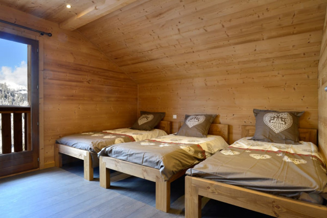 Chalet Alaska, Bedroom 3 single bed, Châtel family holidays