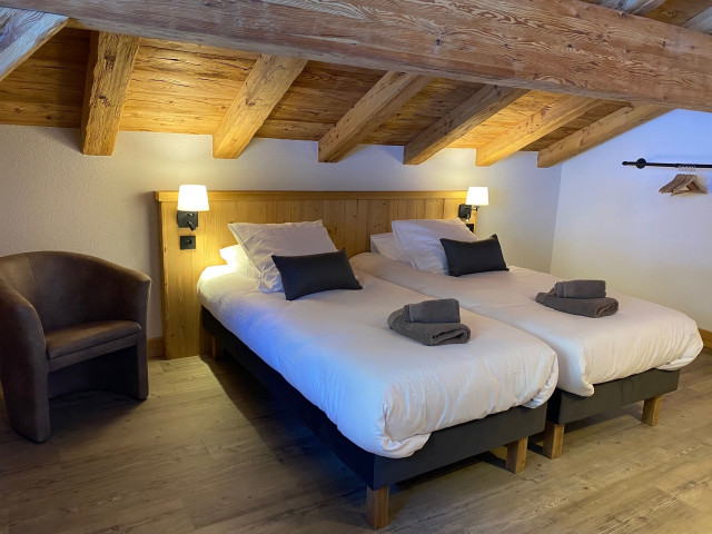 Chalet Au Bon Vieux Temps, chambre avec deux lits simples, Châtel Les Portes du Soleil