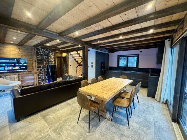 Chalet Cervin, Living-dining room and kitchen, Portes du Soleil