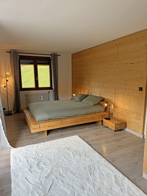 Chalet du Nant, Chambre double, acces balcon et salle de douche, La Chapelle d'Abondance