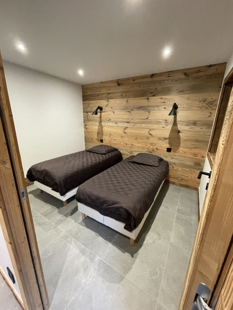 Chalet l'Alpaga, Chambre 2 lits simples, Châtel