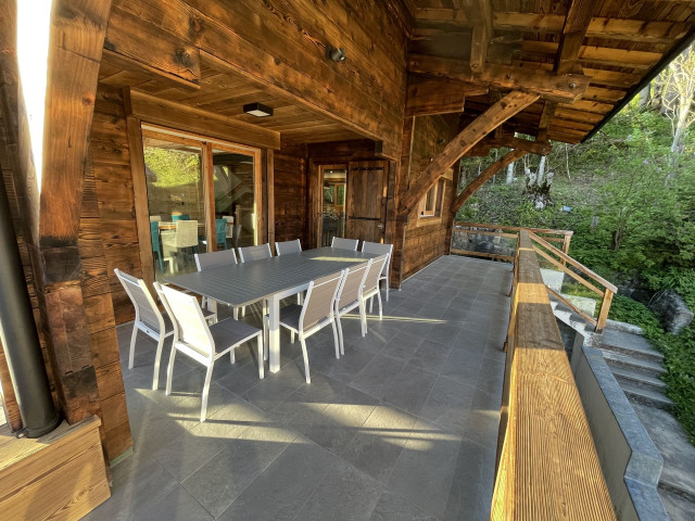 Chalet l'Alpaga, Terrasse en été, Châtel Portes du Soleil