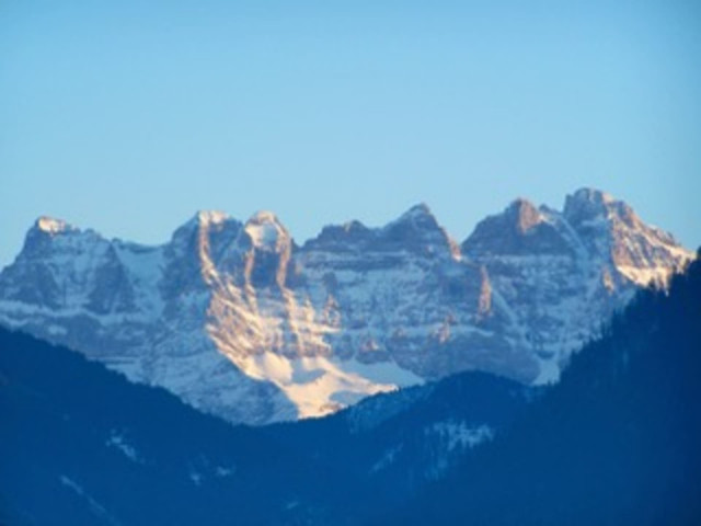 Chalet l'Edelweiss, View from the chalet, Châtel Ski slope 74