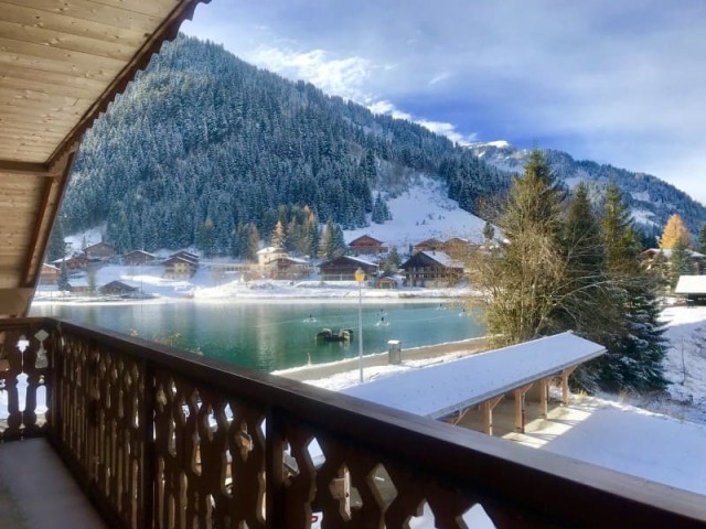 Chalet l'orée du lac, balcon, Châtel Portes du Soleil