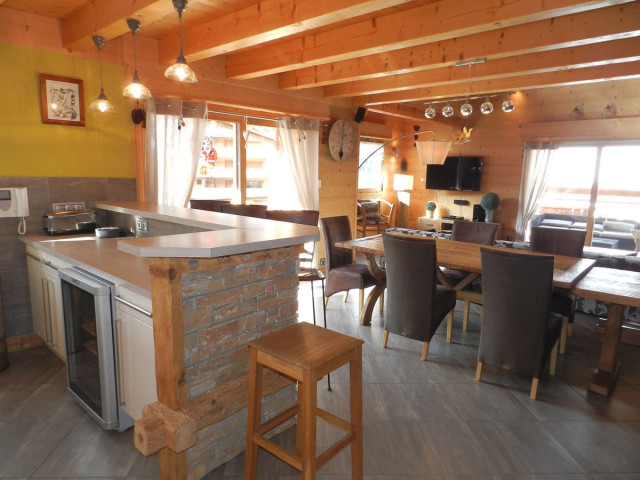 Apartment rental Penthouse for 10 people in Chatel, living room