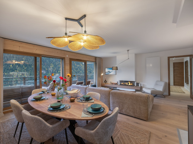 Résidence Le Theleme, Appartement 102, salle à manger, Châtel Les Portes du Soleil