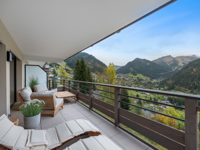 Résidence Le Theleme, Appartement 102, terrasse équipée, Châtel Les Portes du Soleil