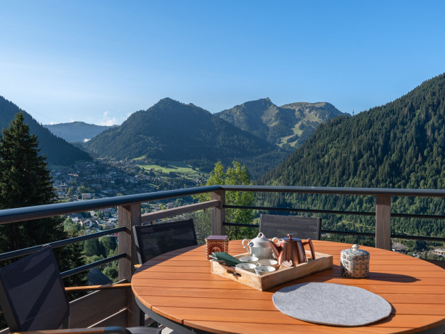 Résidence Le Theleme, Appartement 304 A, vue depuis la terrasse, Châtel Les Portes du Soleil