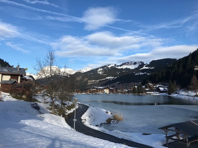 Résidence Les Fioles à Châtel, vue sur lac de vonnes en hiver