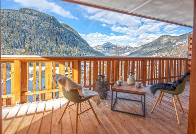 Residence The Loges Blanches, Apartment C1, Balcony with mountain view, Châtel French Alps