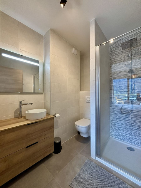 Résidence Thélème, Appartement 303, douche/ WC de la chambre double, Châtel Portes du Soleil