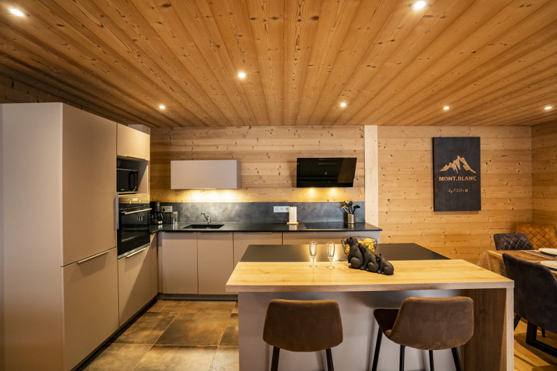 Apartment in chalet 3 Fontaines, Kitchen, Châtel Reservation