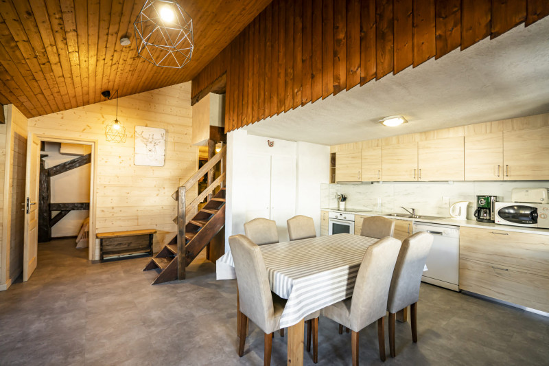 Apartment Vieux Four 002, Kitchen and dining room, Châtel Haute-Savoie