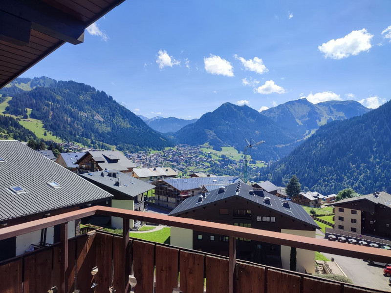 Apartment Yeti 4 65, view from the bedroom, Châtel Mountain Holiday