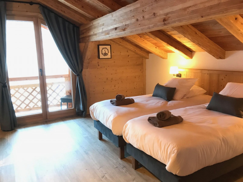 Chalet Au Bon Vieux Temps, chambre 2 lits simples, Châtel Les Portes du Soleil