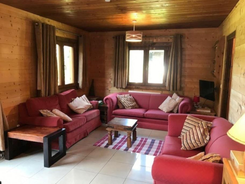 Chalet Ecureuil, sleeps 10, living room, Châtel Haute-Savoie