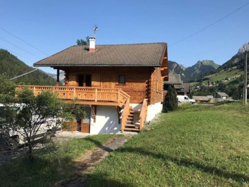 Chalet Ecureuil, sleeps 10, summer chalet view, sunny mountains