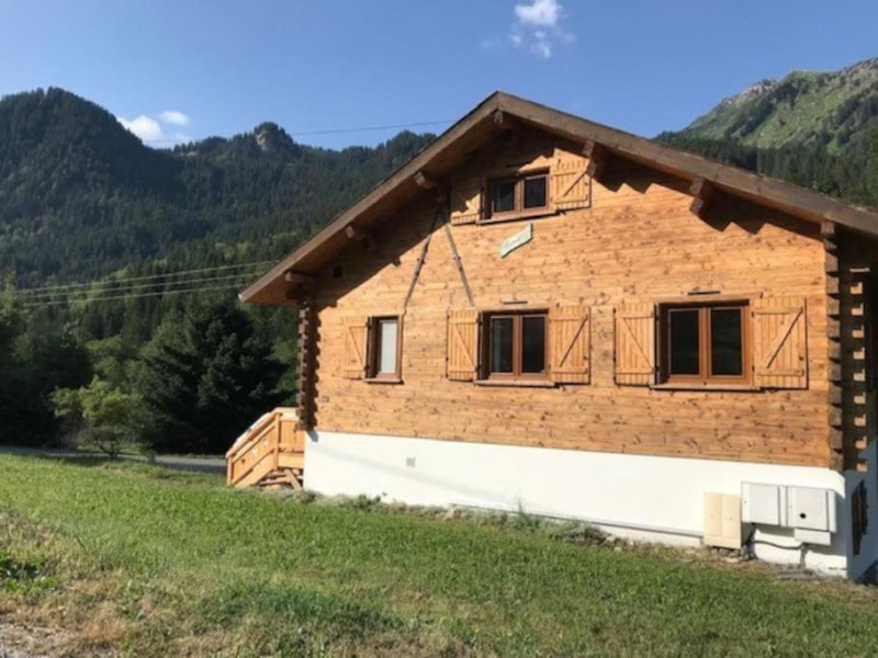 Chalet Ecureuil, sleeps 10, summer chalet view, sunny mountains