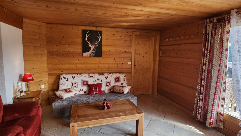 Chalet l'Edelweiss, Appartement dans le chalet, Séjour, Châtel Location de ski 74