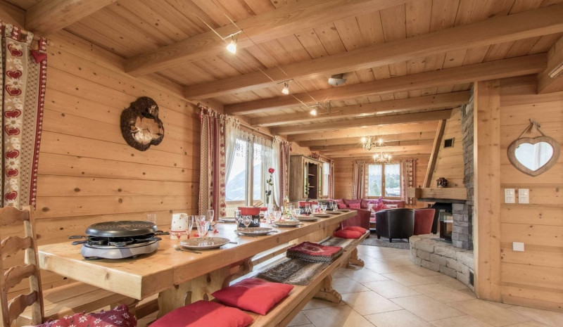 Chalet l'Edelweiss, Living room with dining room, Châtel Haute-Savoie