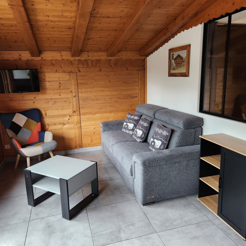 Chalet Le Choucas, Châtel, Coin salon, Alpes du Nord 74