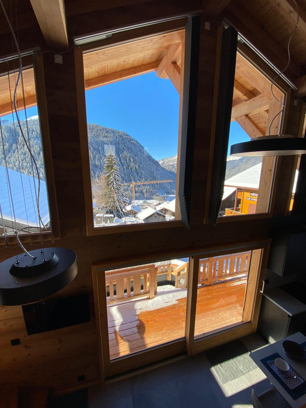 Chalet Petit, view of Châtel, family ski winter holiday