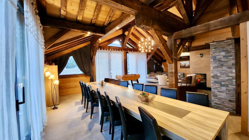 Chalet Roche Alpine, Living and dining room, La Chapelle d'Abondance mountain