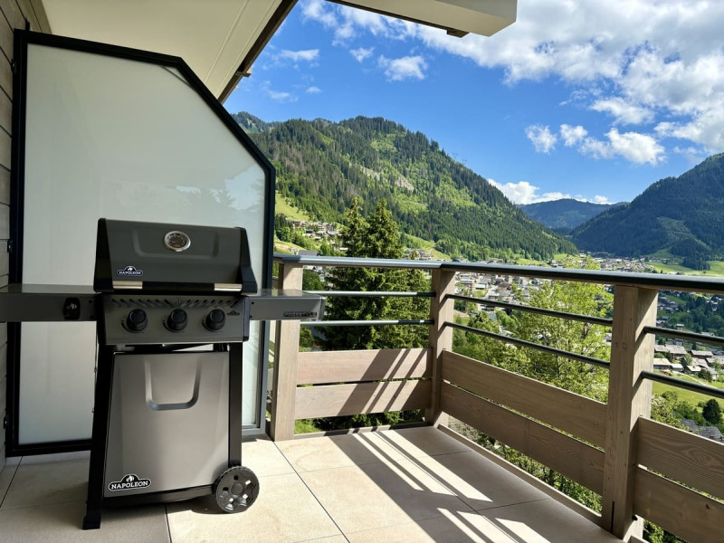 Résidence Thélème, Appartement 303, Terrasse avec barbecue, Châtel